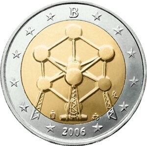 Belgien 2 € 2006 Atomium Brüssel Pol. Platte