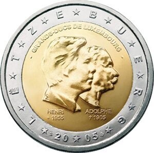 Luxemburg 2 € 2005 Henri+Adolphe Luxemburg 2 € 2005 Henri+Adolphe