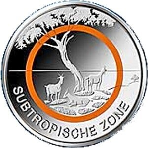 BRD 5 € Subtropische Zone 2018 - 1 Münze Pol. Platte, Prägestätte J