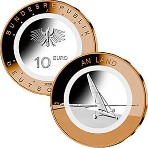 BRD 10 € An Land 2020 - 5 Münzen bankfrisch, alle 5 Prägestätten