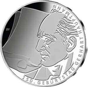 BRD 10 € 2012 "Gerhard Hauptmann" (J 575) Pol. Platte