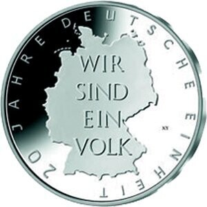 BRD 10 € 2010 "20 Jahre Deutsche Einheit" (J 554) Pol. Platte