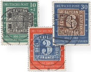 BRD 113-15 "Briefmarken" gestempelt