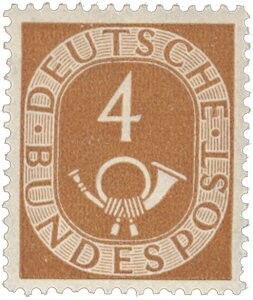 BRD 124 "4 Pf. Posthorn" postfrisch
