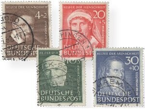 BRD 143-46 BRD 143-46 "Wohlfahrt" gestempelt