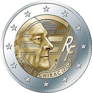 Frankreich 2 € 2022 Jacques Chirac Frankreich 2 € 2022 Jacques Chirac