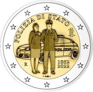Italien 2 € 2022 Polizia di Stato Italien 2 € 2022 Polizia di Stato