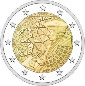 Österreich 2 € 2022 ERASMUS Gemeinschaftsausgabe
