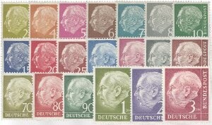 BRD 177-96 "Heuss" komplett (20 W.) postfrisch
