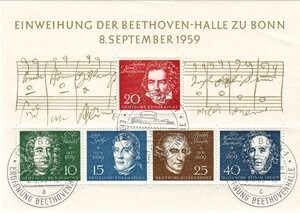 BRD 315-19 Block 2 "Beethoven" gestempelt