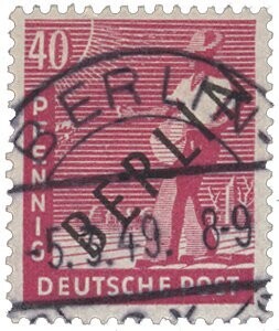 Berlin 12 "40 Pf. Schwarzaufdruck gestempelt