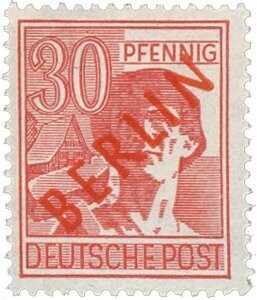Berlin 28 "30 Pf. Rotaufdruck" postfrisch
