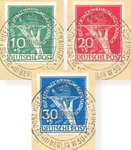 Berlin 68-70 "Für die Währungsgeschädigten" gestempelt