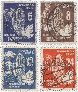 DDR 276-79 "Friedenstag" gestempelt