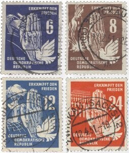 DDR 276-79 DDR 276-79 "Friedenstag" gestempelt