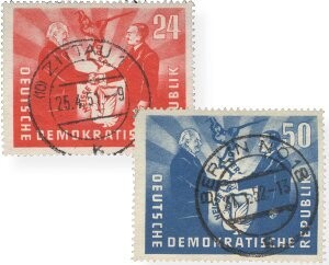 DDR 284-85 DDR 284-85 "Oder-Neiße" gestempelt