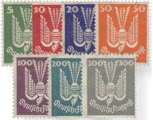 Dt. Reich 344-50 "5-300 Pf. Holztaube" postfrisch