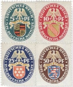 Dt. Reich 398-01 "Nothilfe Wappen" * mit Falz
