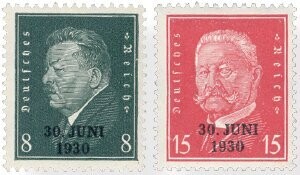 Dt. Reich 444-45 "Rheinland" * mit Falz