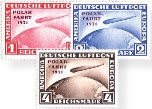 Dt. Reich 456-58 "Zeppelin Polarfahrt" postfrisch