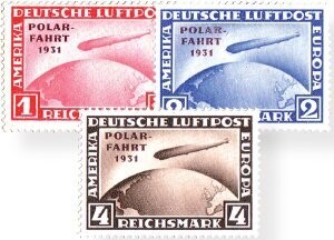 Dt. Reich 456-58 Dt. Reich 456-58 "Zeppelin Polarfahrt" postfrisch
