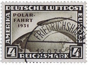 Dt. Reich 458 "4 M. Polarfahrt" gestempelt