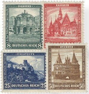 Dt. Reich 459-62 "Nothilfe Bauwerke" * mit Falz