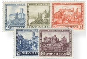 Dt. Reich 474-78 "Nothilfe Burgen+Schlösser" * mit Falz
