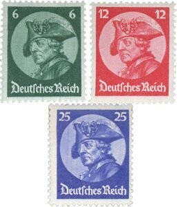 Dt. Reich 479-81 "Friedrich der Große" * mit Falz