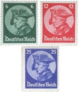 Dt. Reich 479-81 Dt. Reich 479-81 "Friedrich der Große" postfrisch
