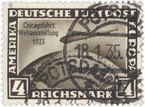 Dt. Reich 498 Dt. Reich 498 "4 M. Chicagofahrt" gestempelt