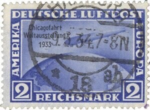 Dt. Reich 497 Dt. Reich 497 "2 M. Chicagofahrt" gestempelt