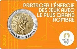 Frankreich 2 € 2022 Frankreich 2 € 2022 "Olympiade Paris" Coinc. gelb