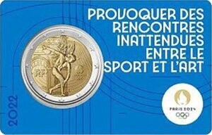 Frankreich 2 € 2022 Frankreich 2 € 2022 "Olympiade Paris" Coinc. blau