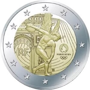 Frankreich 2 € 2022 Frankreich 2 € 2022 "Olympiade Paris" Pol. Platte