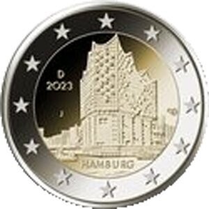 Deutschland 2 € 2023 Elbphilharmonie alle 5 Prägest. Blister PP