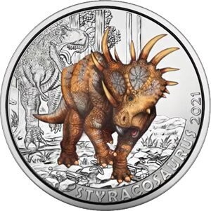 Österreich 3 € Dinotaler (8) 2021 Styracosaurus