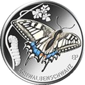 BRD 5 € Wunderwelt Insekten (3) - Schwalbenschwanz bfr. BRD 5 € Wunderwelt Insekten (3) - Schwalbenschwanz bfr.