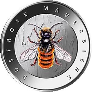 BRD 5 € Wunderwelt Insekten (4) - Mauerbiene bfr. BRD 5 € Wunderwelt Insekten (4) - Mauerbiene bfr.