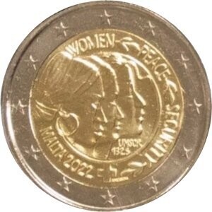Malta 2 € 2022 Frieden und Sicherheit für Frauen