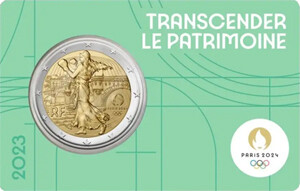 Frankreich 2 € 2023 "Oly. Paris Säerin" Coinc. grün