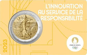 Frankreich 2 € 2023 "Oly. Paris Säerin" Coinc. gelb