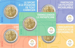 Frankreich 2 € 2023 "Oly. Paris Säerin" alle 5 Coincards