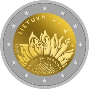 Litauen 2 € 2023 "Gemeinsam mit der Ukraine" Coincard