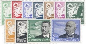 Dt. Reich 529-39 x "Flugpost" postfrisch