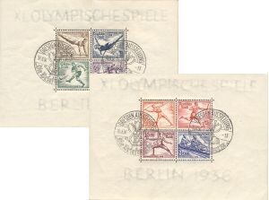 Dt. Reich Block 5-6 (624-631) "Olympiade 1936" gestempelt