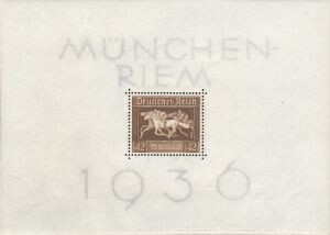 Dt. Reich Block 4 (621) "Braunes Band" mit Falz