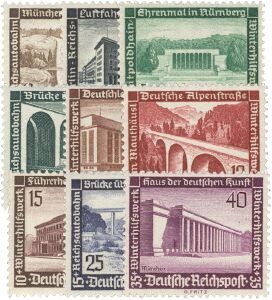 Dt. Reich 634-642 "WHW Bauten" postfrisch