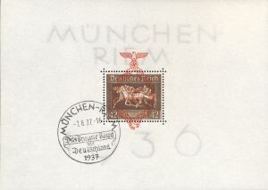 Dt. Reich Block 10 (649) "Braunes Band" gestempelt