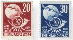 Frz. Zone Rheinl. Pfalz 51-52 Frz. Zone Rheinl. Pfalz 51-52 "UPU" postfrisch